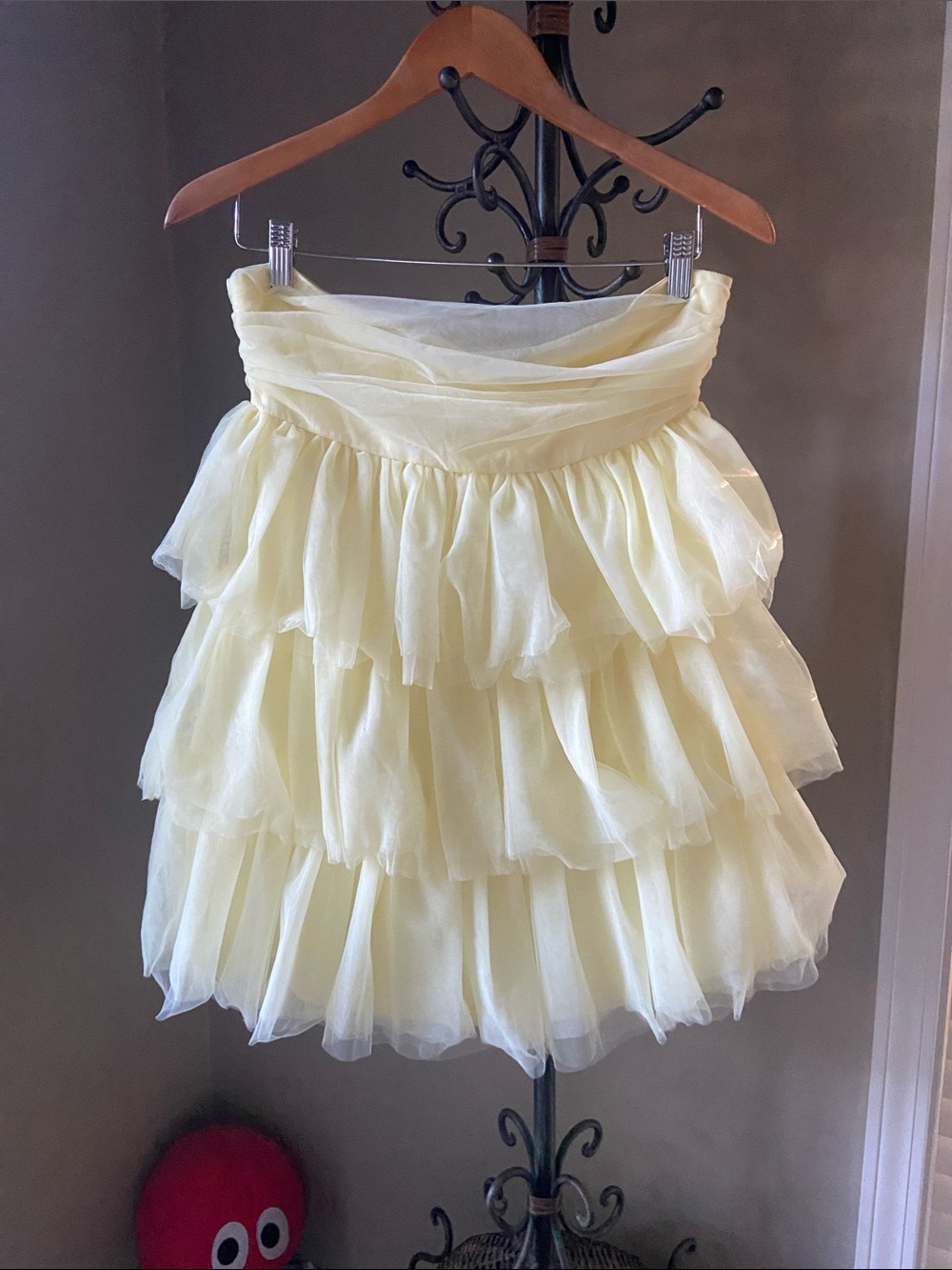 Beginning Boutique Birthday Girl Mini Party Dress Yellow SZ 8